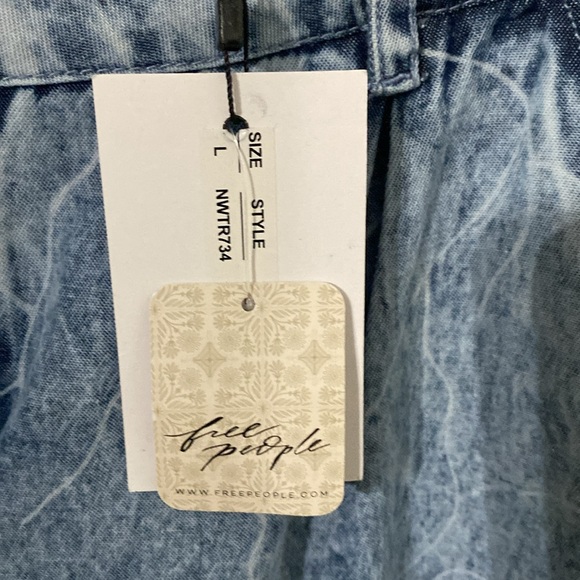 Free people native youth vest and jeans L NWT 100 cotton lightweight set - Picture 12 of 16